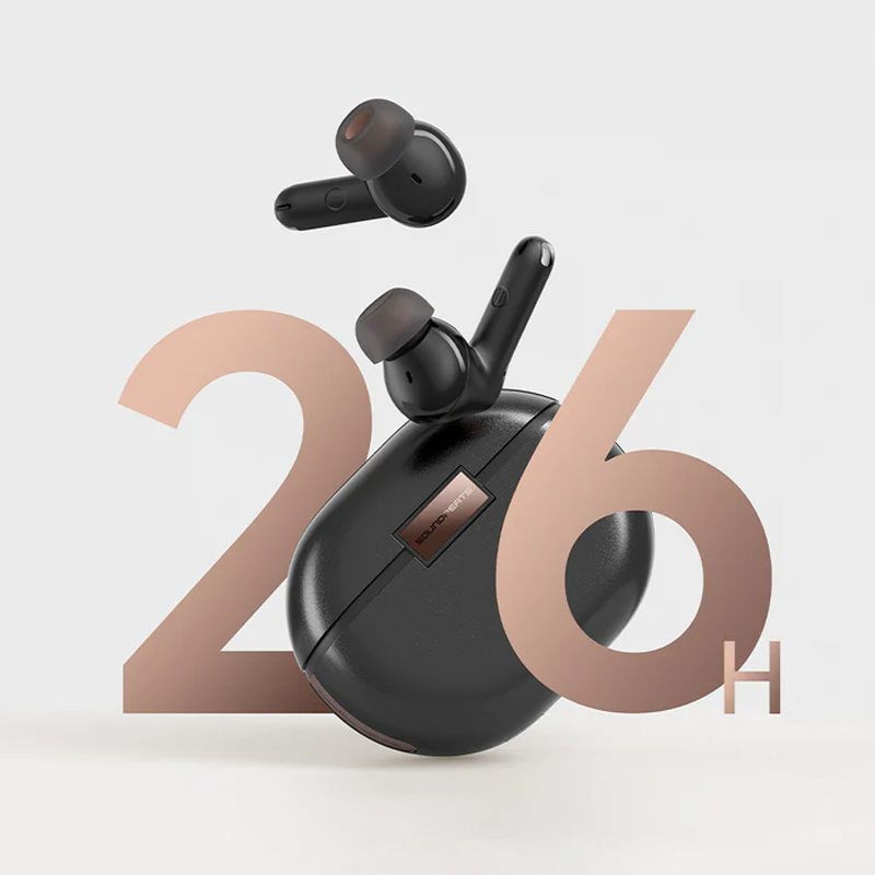 Soundpeats Air4 Pro - Black | Gaming ANC Hybrid Airpods | Soundpeats.pk