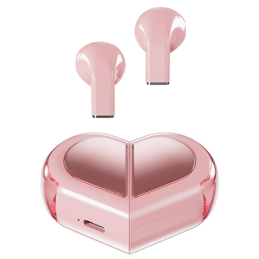 Beautiful & Attractive Heart Shape Wireless Earbuds for Girls & Boys, Best Friends, Lovers, Cute Small Mini Tiny Earbuds