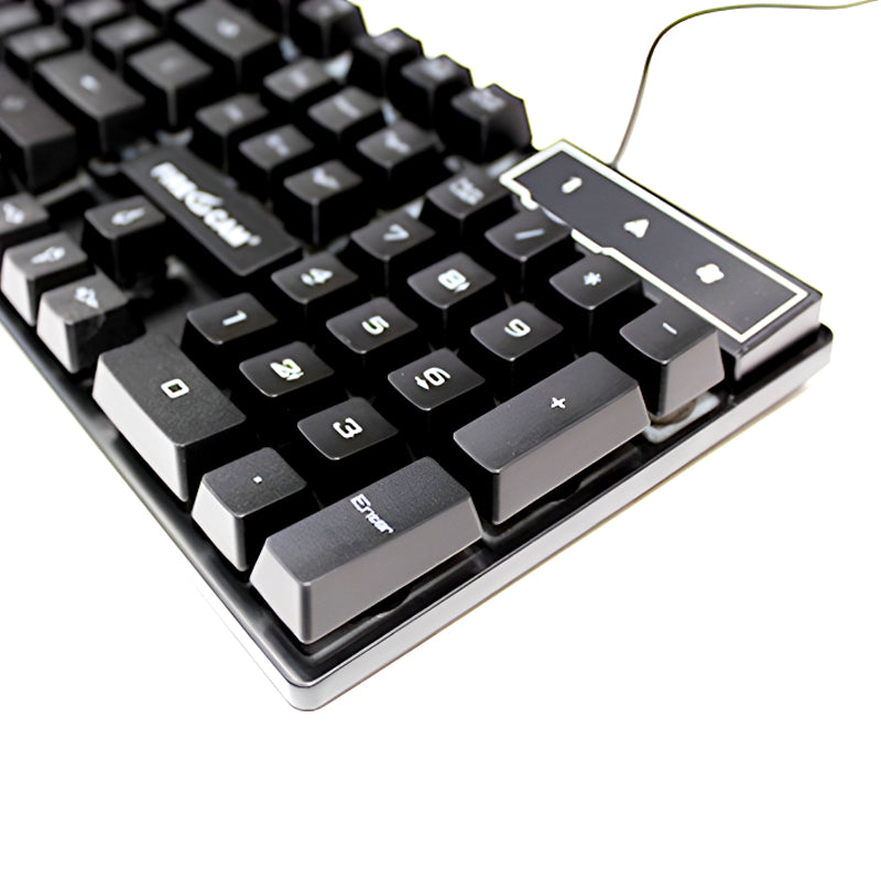Gaming Keyboard with Aluminum Frame and Rainbow Backlit