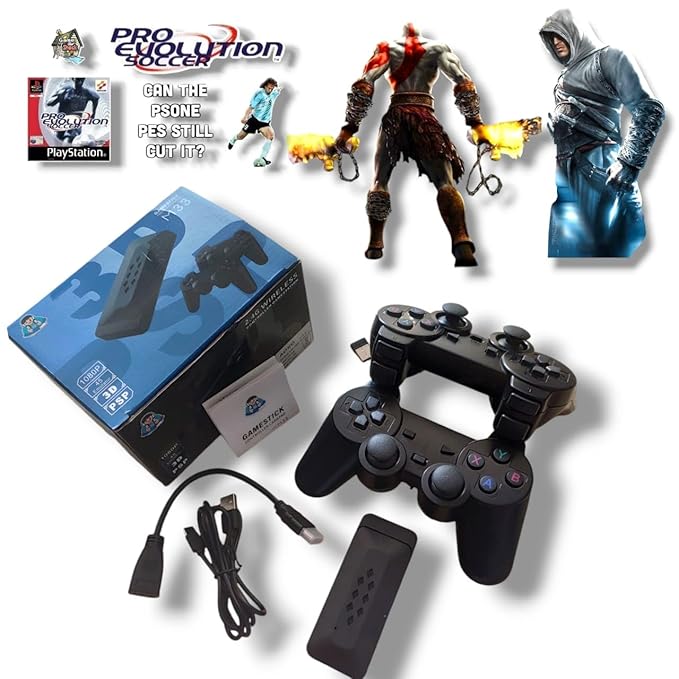 Plug & Play M33 4K Retro GameStick: 64GB, 33,000+ Games w/ Dual Wireless Controllers & 9 Emulators