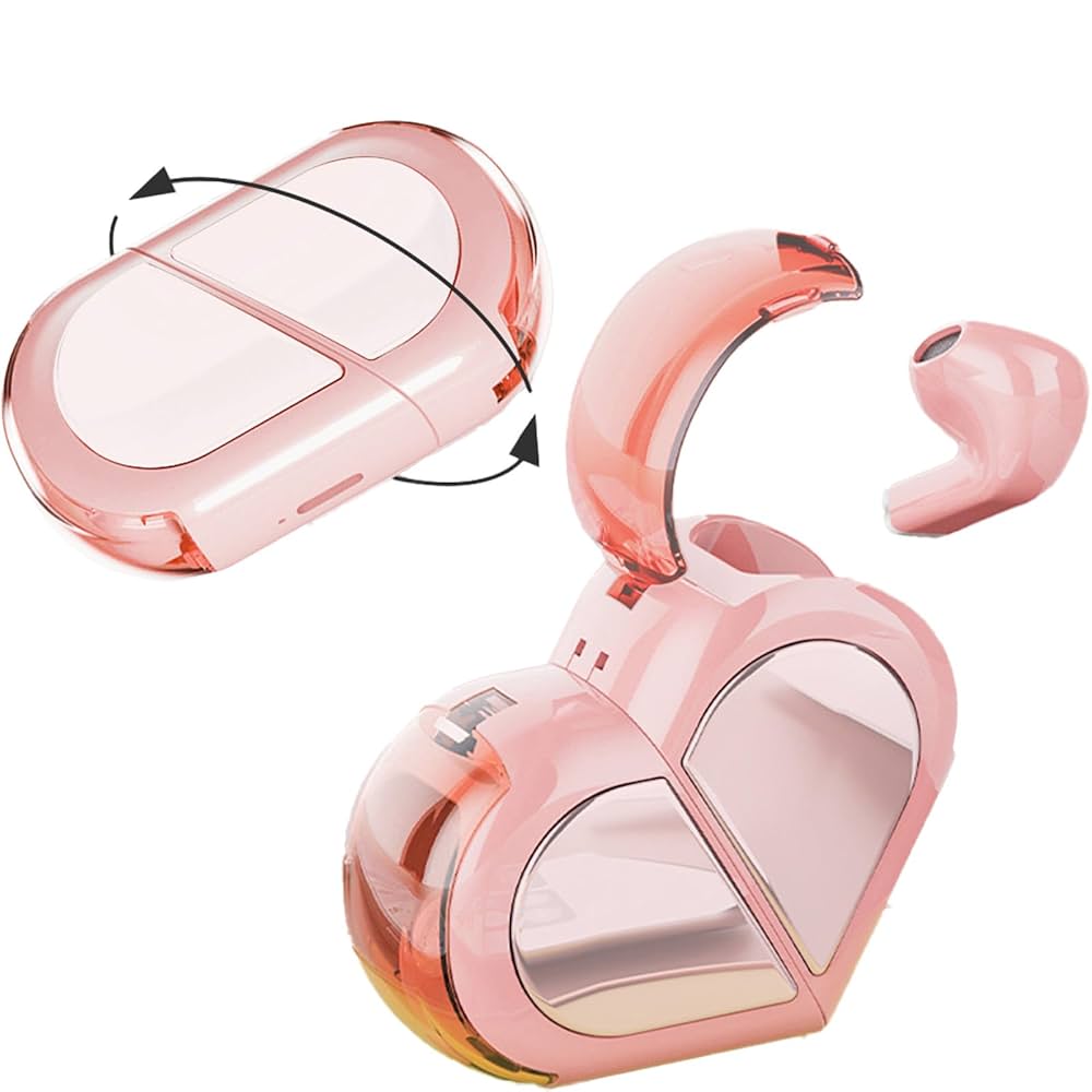 Beautiful & Attractive Heart Shape Wireless Earbuds for Girls & Boys, Best Friends, Lovers, Cute Small Mini Tiny Earbuds