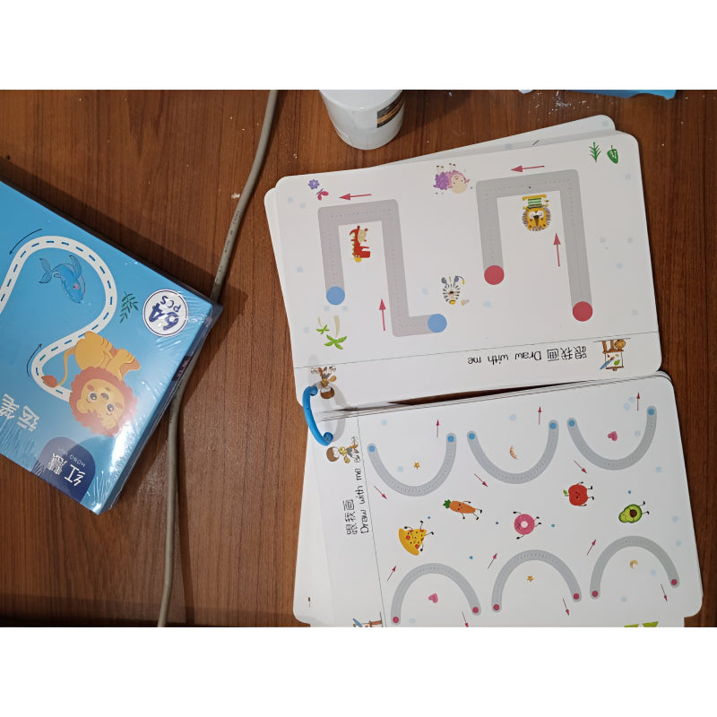 Workbook Set For Kids – Mastering Lines, Shapes, And Patterns In Handwriting And Drawing