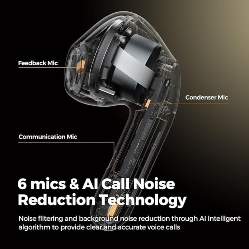 Soundpeats Air4 Wireless ANC Airpods – Transparent Edition Black | Soundpeats.pk