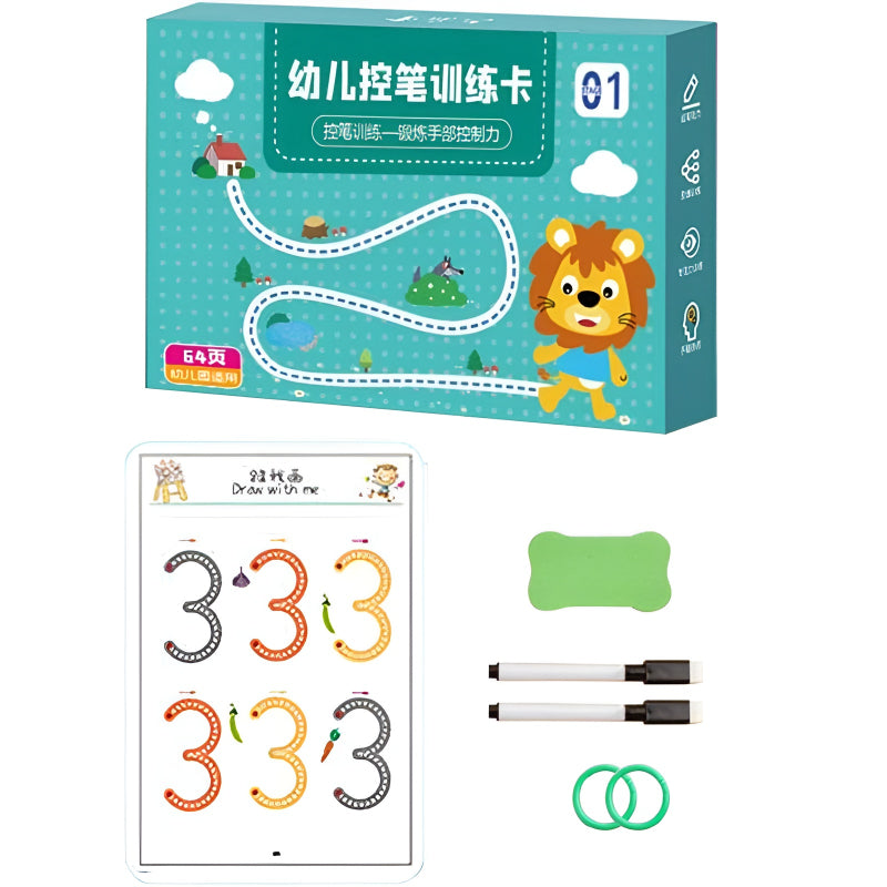 Workbook Set For Kids – Mastering Lines, Shapes, And Patterns In Handwriting And Drawing