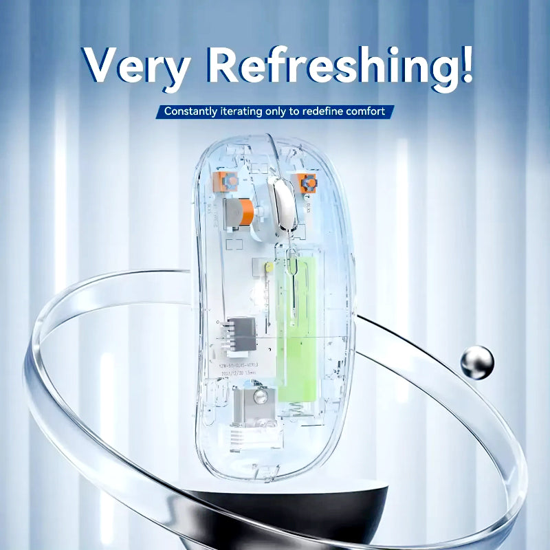 Transparent Dual-Mode Wireless Bluetooth 5.2 Mouse