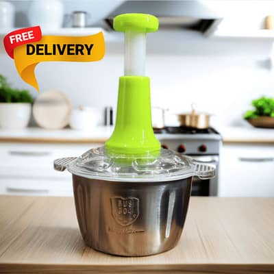 Multifunctional Stainless Steel Push Chopper