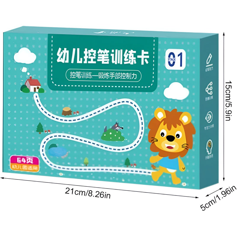 Workbook Set For Kids – Mastering Lines, Shapes, And Patterns In Handwriting And Drawing